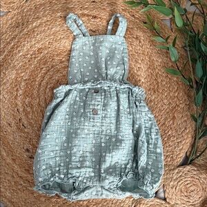 Mayoral Overall Bubble Floral Cottagecore Print. Size 12 Mo